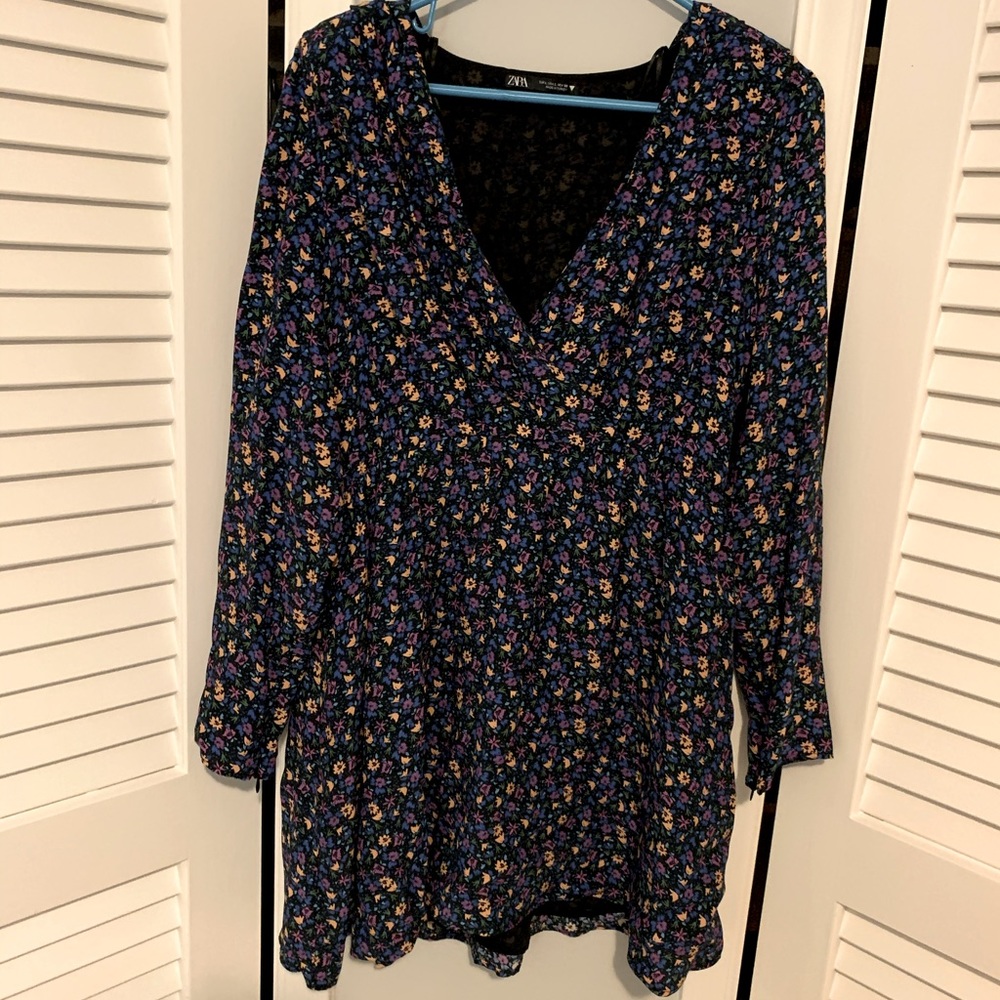 ZARA long-sleeve mini dress